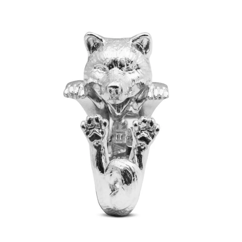 Dog Fever Sterling Silver Akita Anu Hug ring D