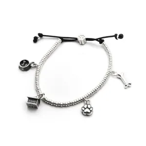 Dog Fever Sterling Silver Charm Bracelet D