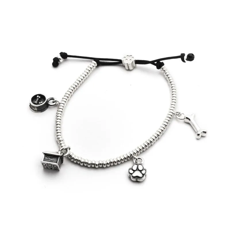 Dog Fever Sterling Silver Charm Bracelet D
