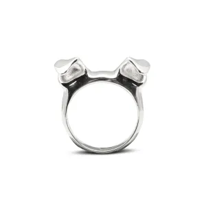 Dog Fever Sterling Silver Dog Ears Ring