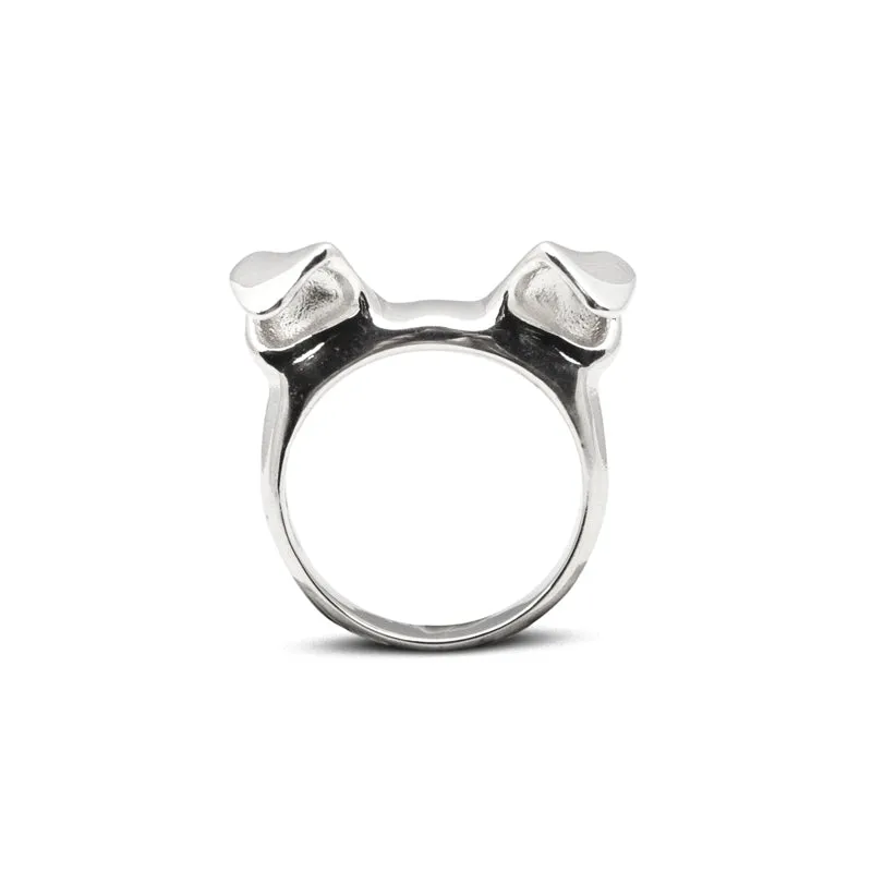 Dog Fever Sterling Silver Dog Ears Ring