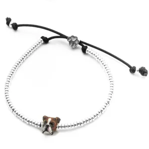 Dog Fever Sterling Silver Enamelled Boxer Muzzle Bracelet