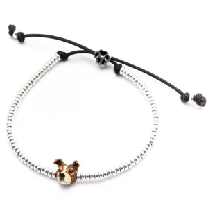 Dog Fever Sterling Silver Enamelled Pitbull Muzzle Bracelet D