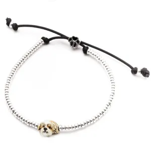 Dog Fever Sterling Silver Enamelled Shih Tzu Muzzle Bracelet
