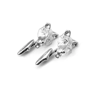 Dog Fever Sterling Silver German Shepherd Muzzle Cufflinks