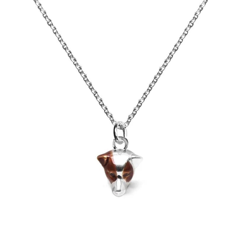 Dog Fever Sterling Silver Jack Russel Muzzle Necklace D