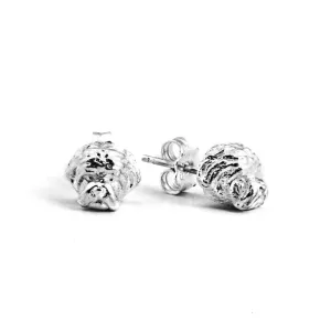 Dog Fever Sterling Silver Maltese Muzzle Earrings