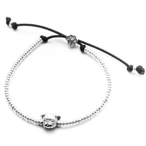 Dog Fever Sterling Silver Pug Muzzle Bracelet