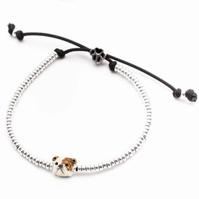 Dog Fever Sterling Silver Enamelled English Bulldog Muzzle Bracelet
