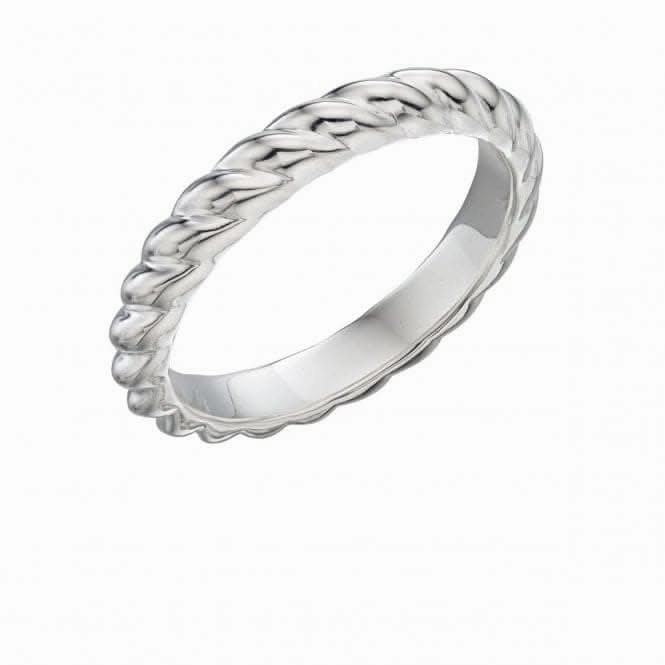 Elements Silver Twisted Band Ring R3573