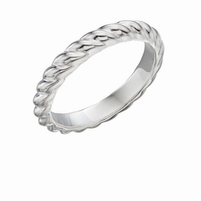 Elements Silver Twisted Band Ring R3573