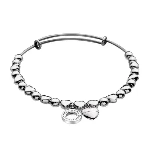 Emozioni Silver Plated Heart Bracelet