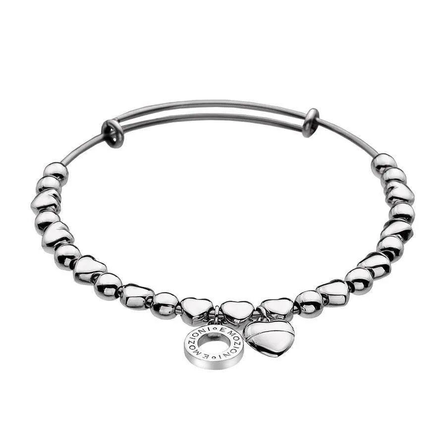 Emozioni Silver Plated Heart Bracelet