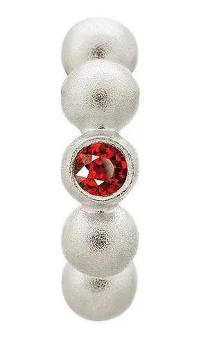 Endless Jewellery Charm Flashy Dot Garnet Silver