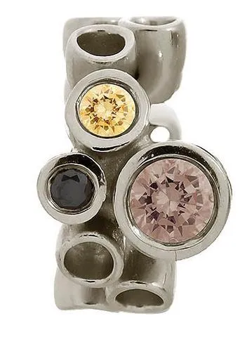 Endless Jewellery Sterling Silver Smokey Multi Stone Charm D
