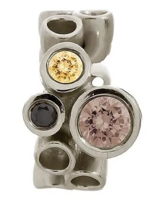 Endless Jewellery Sterling Silver Smokey Multi Stone Charm D