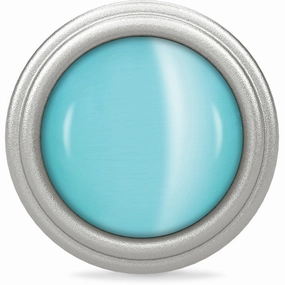 Endless Jewellery Charm Aqua Blue Love Dome Silver