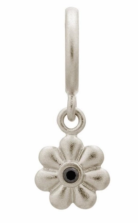 Endless Jewellery Charm Black Flower Dream Dot Silver