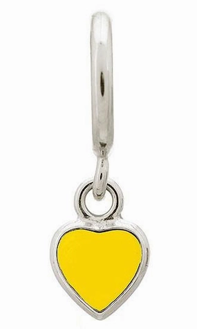 Endless Jewellery Charm Enamel Heart Drop Sun Silver D