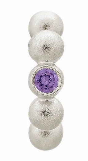 Endless Jewellery Charm Flashy Dot Amethyst Silver