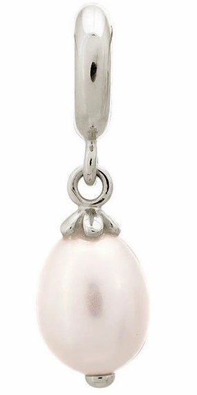 Endless Jewellery Charm Pearl Drop White Silver