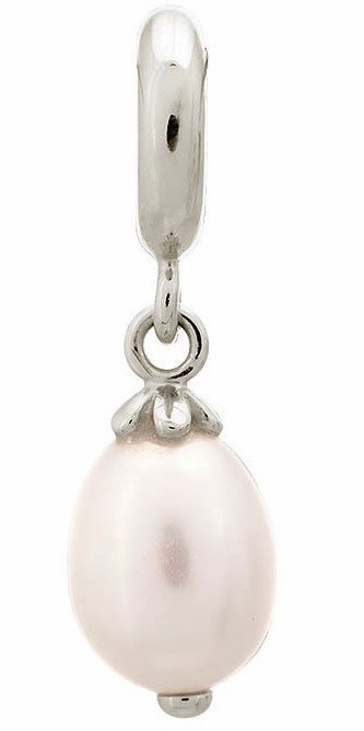 Endless Jewellery Charm Pearl Drop White Silver