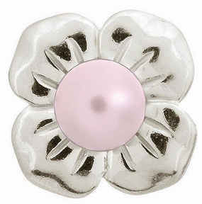 Endless Jewellery Charm Pearl Flower Rose Silver