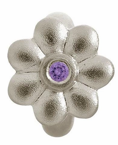Endless Jewellery Sterling Silver Amethyst Dream Flower Charm D