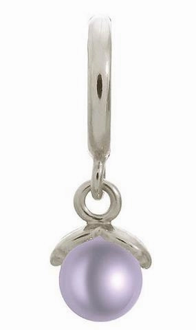 Endless Jewellery Sterling Silver Purple Pearl Charm D