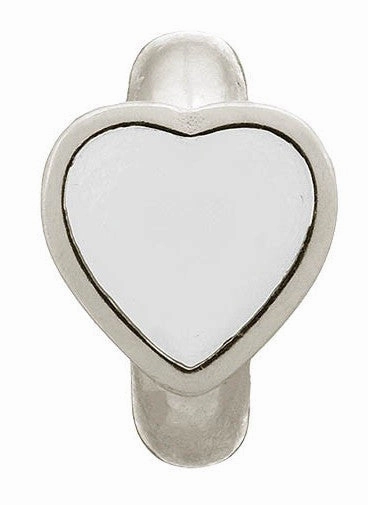 Endless Jewellery Sterling Silver White Enamel Heart Charm D
