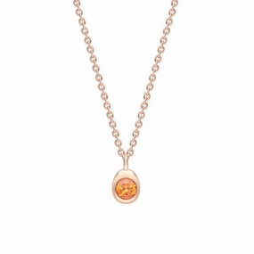 Faberge Colours Of Love Cosmic Curve 18ct Rose Gold Spessartite Pendant