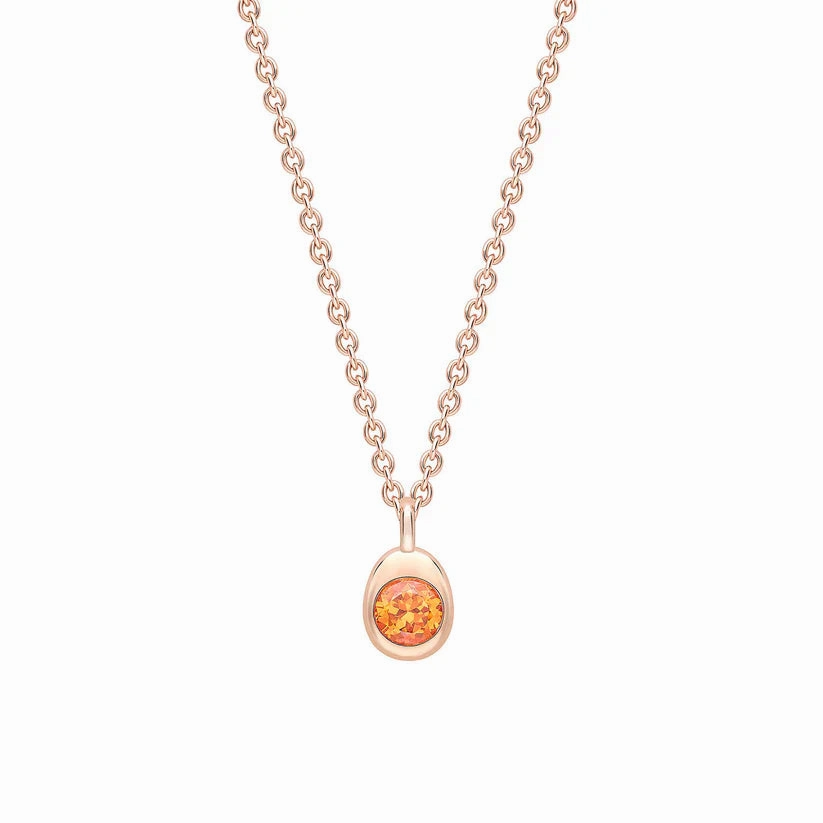 Faberge Colours Of Love Cosmic Curve 18ct Rose Gold Spessartite Pendant
