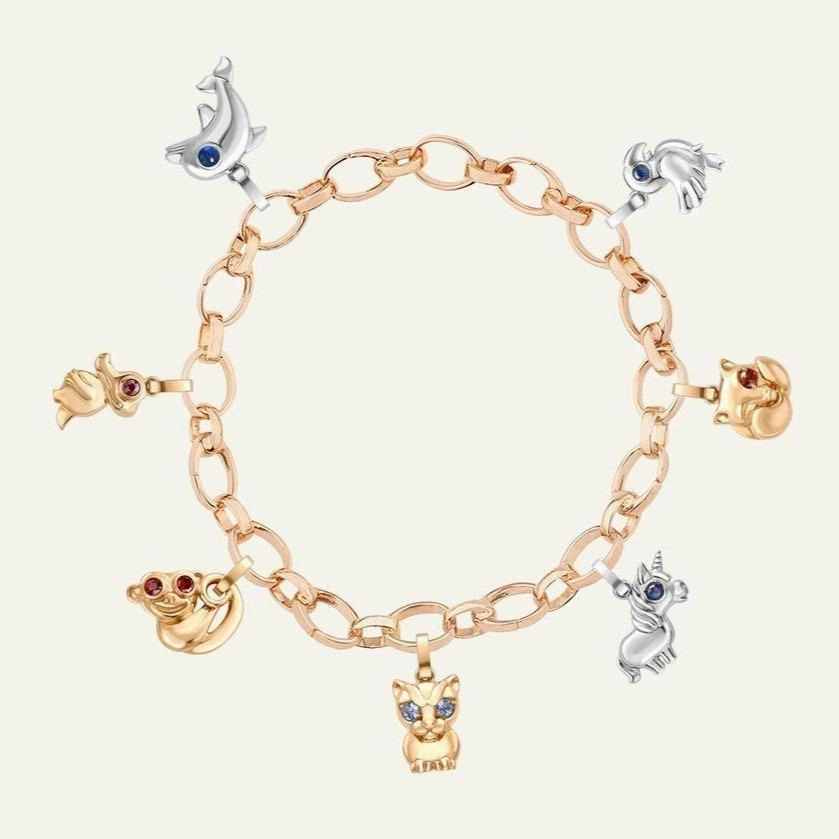 Faberge Essence Rose Gold Ruby Monkey Charm