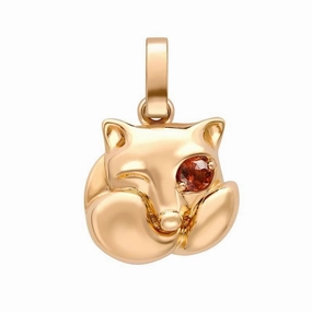 Faberge Essence Rose Gold Spessartite Garnet Fox Charm