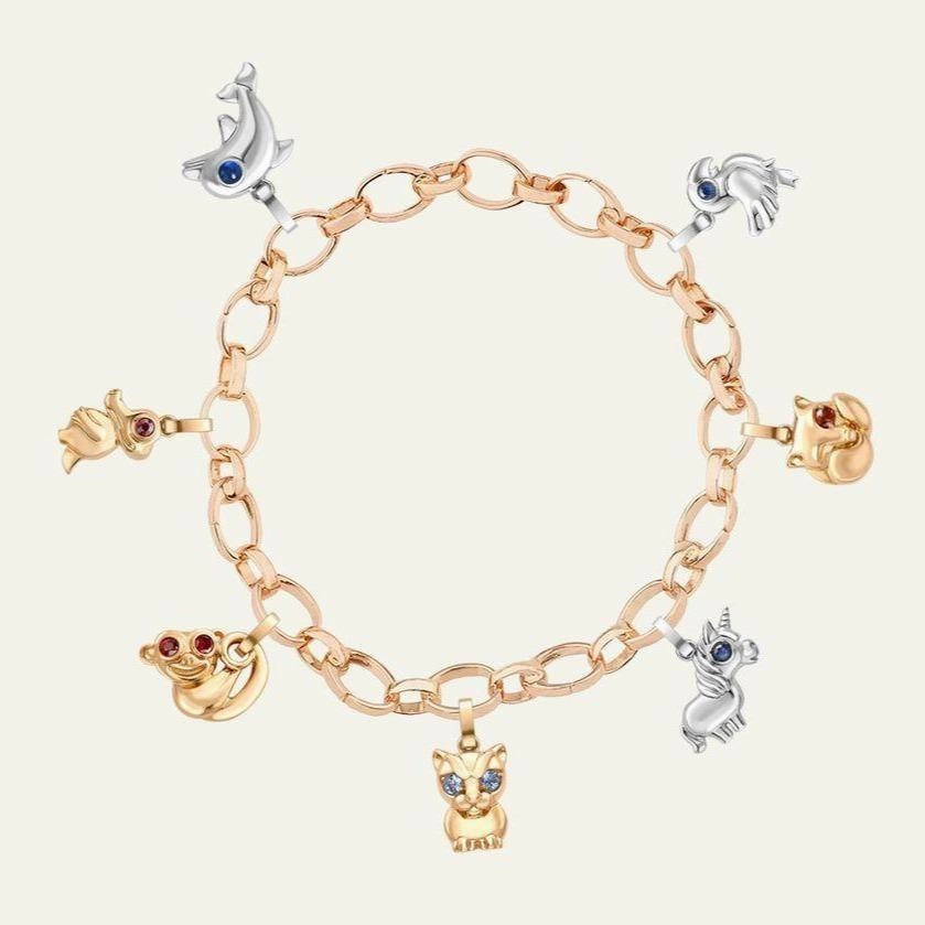 Faberge Essence Rose Gold Spessartite Garnet Fox Charm