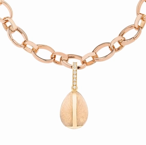 Faberge Heritage 18ct Yellow Gold Diamond White Enamel Charm D