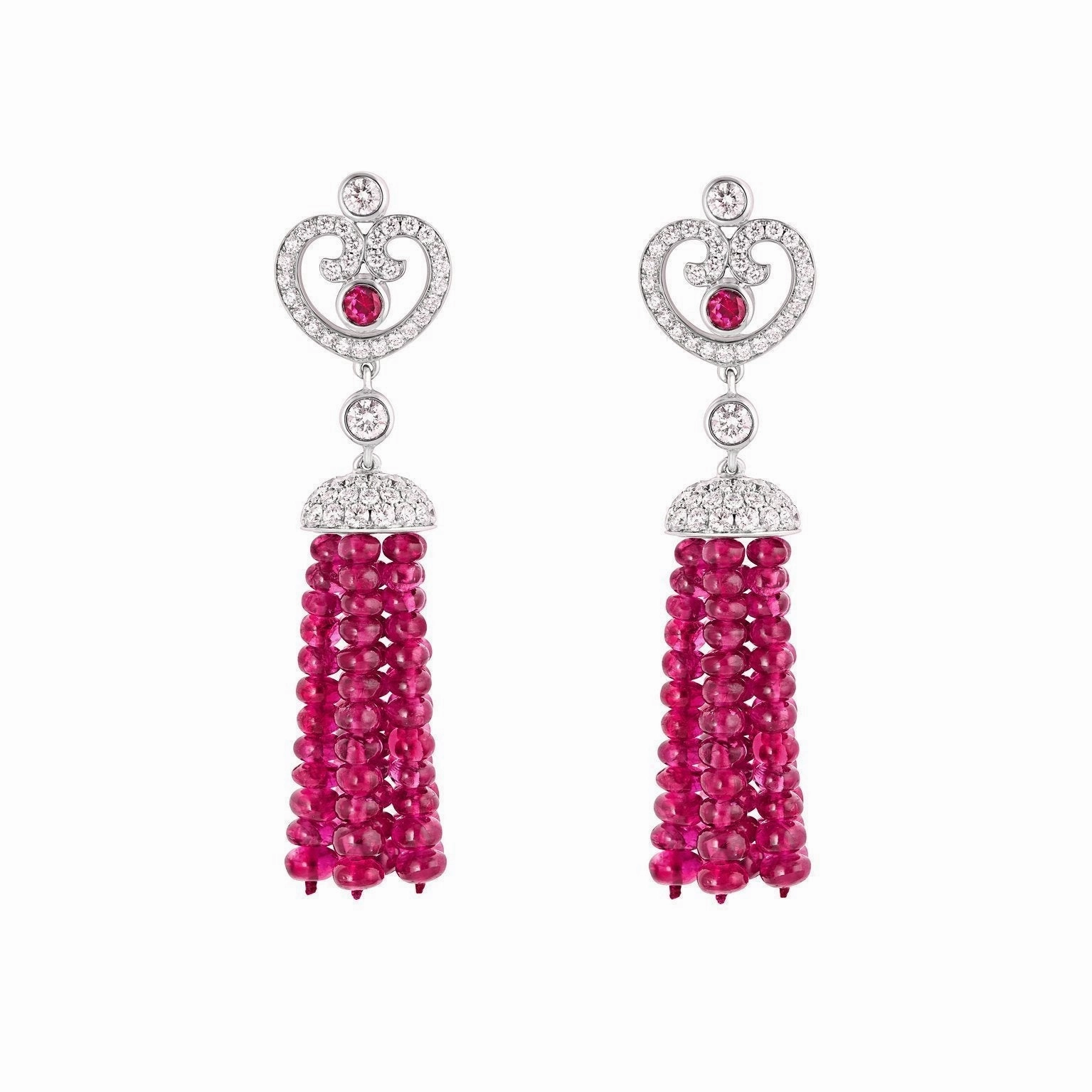 Faberge Imperial Imperatrice Ruby Tassel Earrings