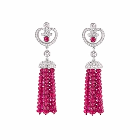 Faberge Imperial Imperatrice Ruby Tassel Earrings