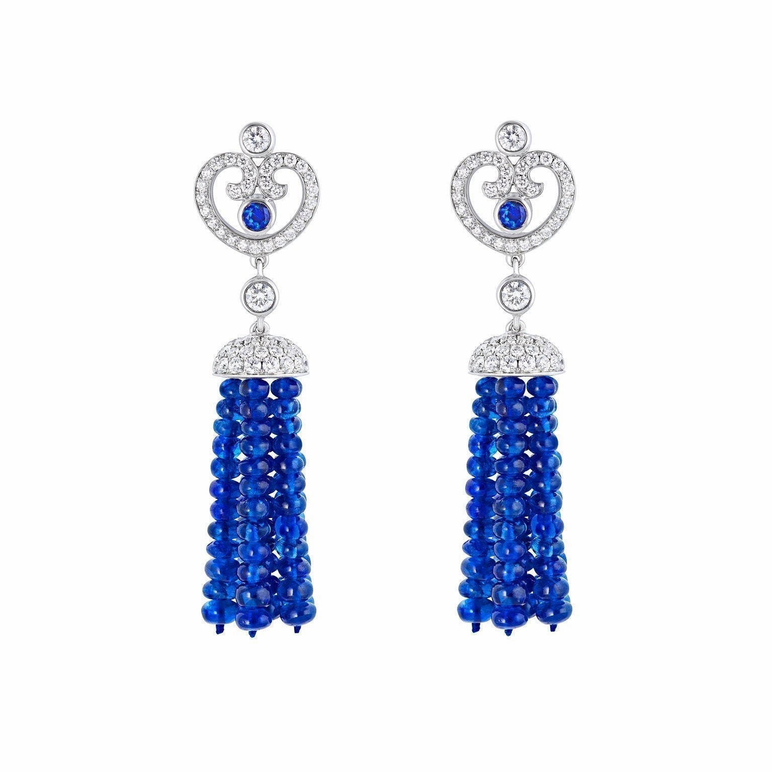 Faberge Imperial Imperatrice Sapphire Tassel Earrings