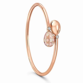 Faberge Palais Tsarskoye Selo 18ct Rose Gold Diamond Crossover Bangle