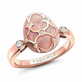 Faberge Palais Tsarskoye Selo 18ct Rose Gold Rose Ring