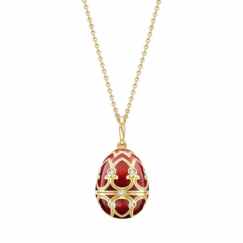 Faberge Palais Tsarskoye Selo Red Locket with Dragon Surprise