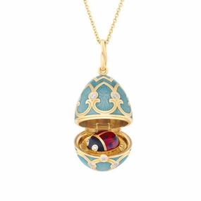 Faberge Palais Tsarskoye Selo Turquoise Locket with Ladybird Surprise