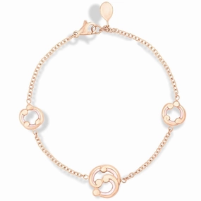 Faberge Rococo 18ct Rose Gold Pink Enamel Bracelet D