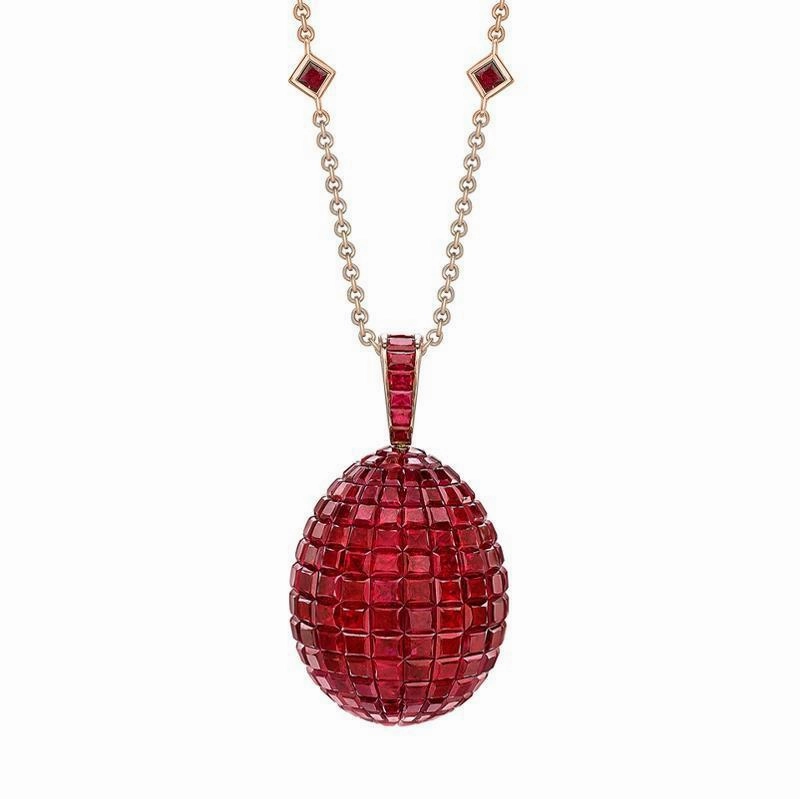 Faberge Treasures Mosaic Ruby Pendant