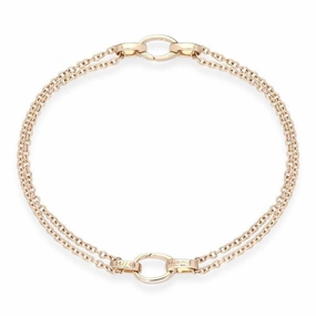 Faberge Treillage 18ct Rose Gold Dual Charm Bracelet