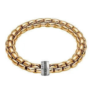Fope Eka 18ct Yellow Gold 0.74ct Black Diamond Bracelet D