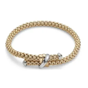 Fope Flex'it Solo 18ct Yellow Gold Crossover Bracelet
