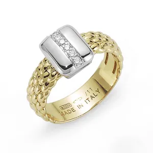 Fope Flex'It Vendome 18ct Yellow Gold Diamond Ring