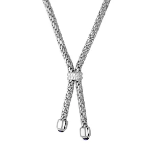 Fope Silverfope Sterling Silver Sapphire Necklace
